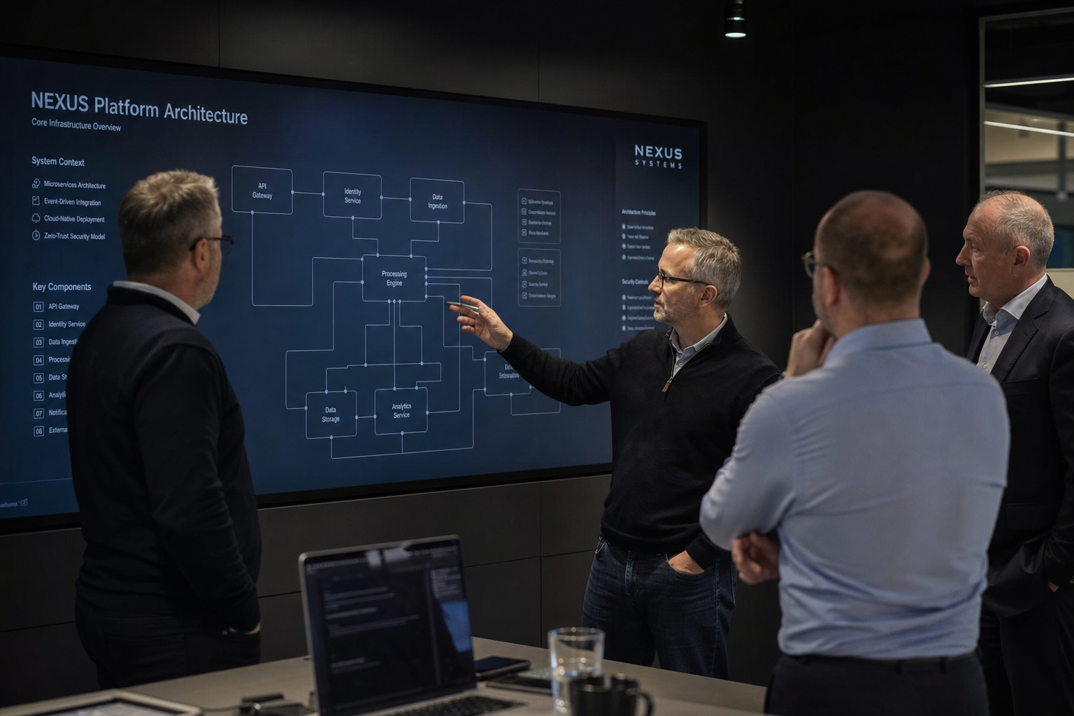 JARRETT PLATFORMS LTD leadership team in the Oxted command centre